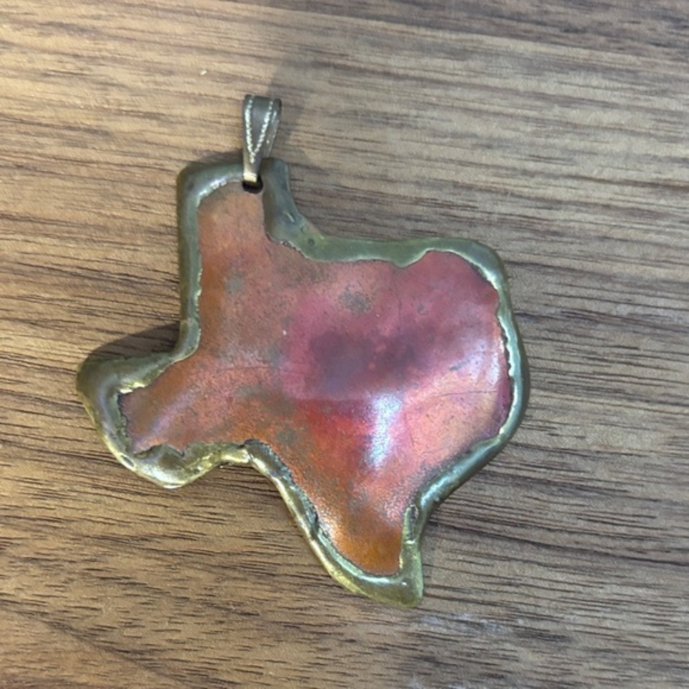 Copper-Toned Texas State Ornament/pendant